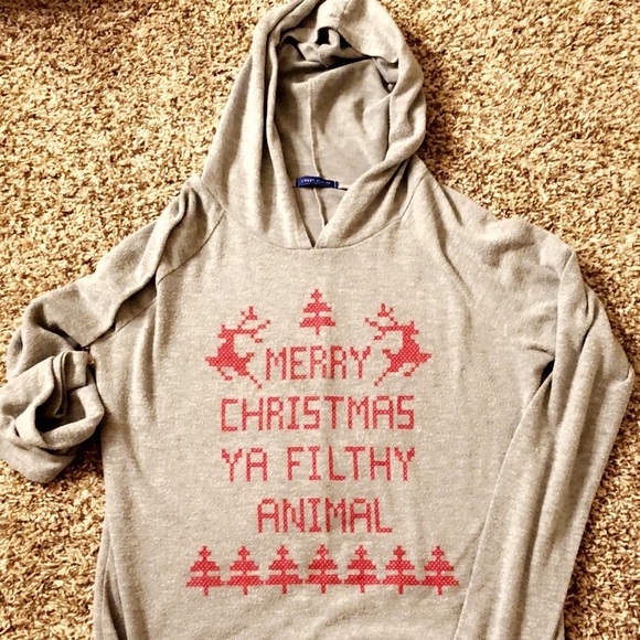 Tops - Merry Christmas ya filthy animal sweatshirt